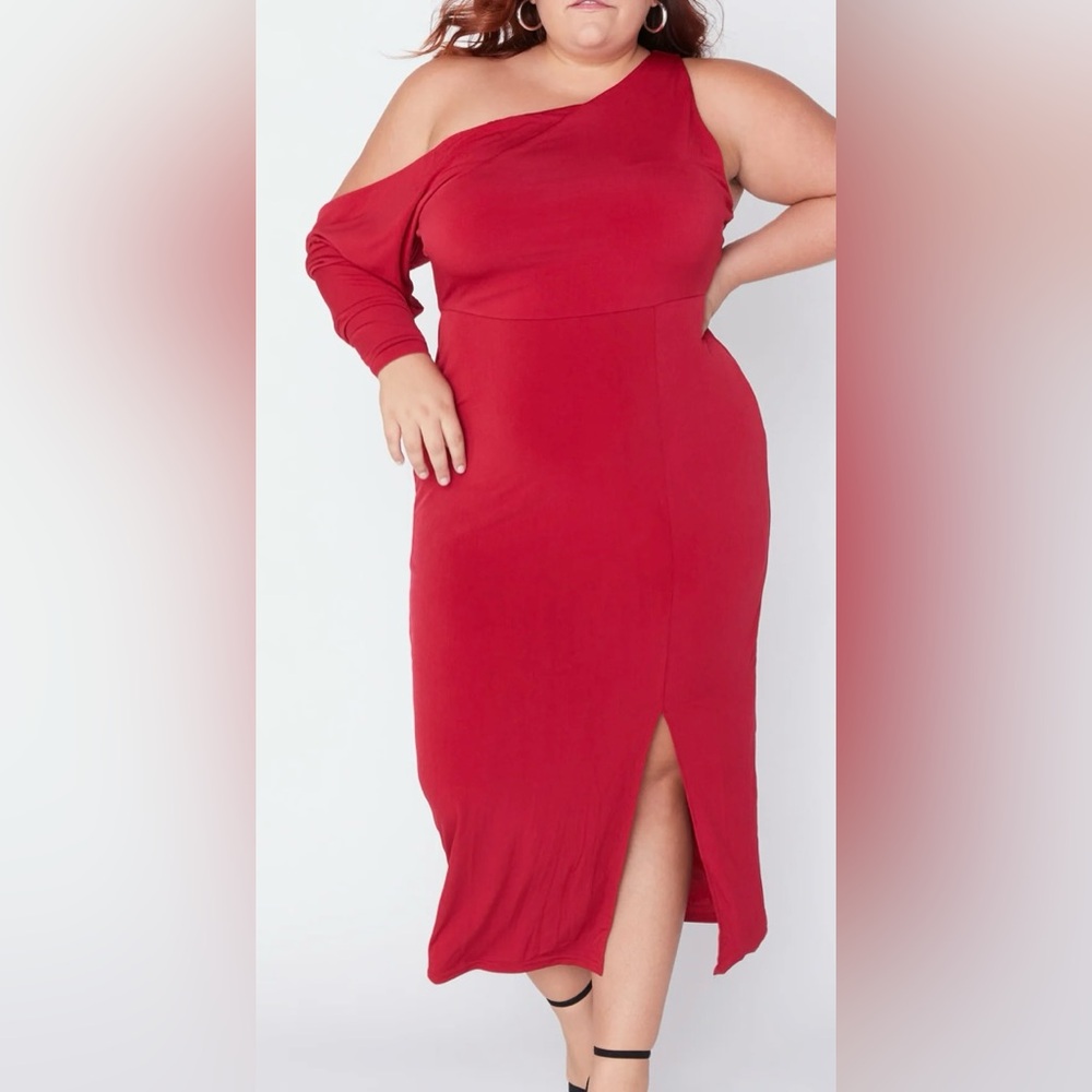 Paint The Town Red Midi Dress